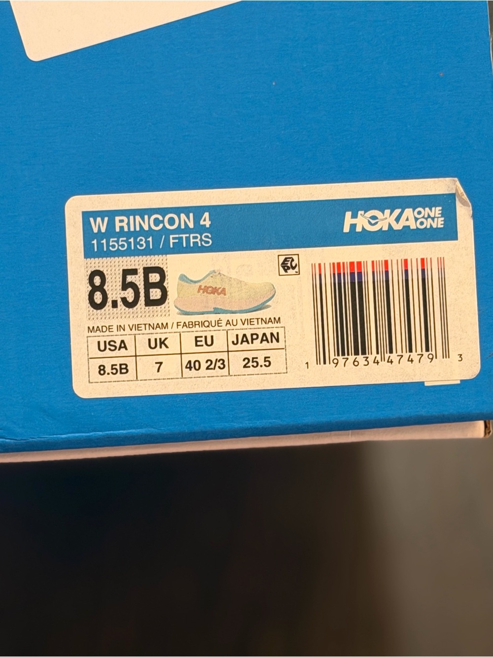 New HOKA Women's Rincon 4 Frost Rose Gold Running Shoes Size 8.5 B 1155131-FTRS - Picture 7 of 7